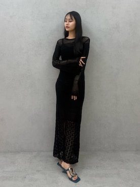 「アイテム（サンダル、ブルー系）」を使った、ELENさん（レディース・166cm）の夏コーディネート