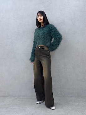 「MURUA（ムルーア）のアイテム（パンツ）」を使った、ELENさん（レディース・166cm）の秋コーディネート