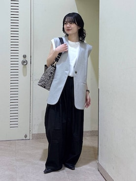 「BARNYARDSTORM（バンヤードストーム）のアイテム（ジャケット/アウター）」を使った、りりなさん（レディース・153cm）の春コーディネート