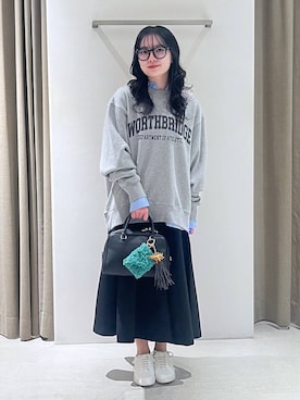 「アイテム（キーホルダー）」を使った、りりなさん（レディース・153cm・20代）の秋コーディネート