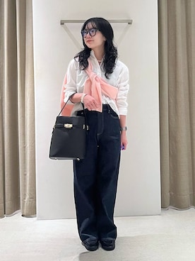 「VELETTO（ベレット）のBARNYARDSTORM / 【VELETTO / ヴェレット】/ バックルバッグ（ハンドバッグ）」を使った、りりなさん（レディース・153cm）の秋コーディネート