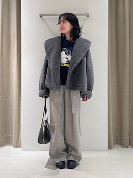 「アイテム（ピーコート）」を使った、りりなさん（レディース・153cm・20代）の秋コーディネート