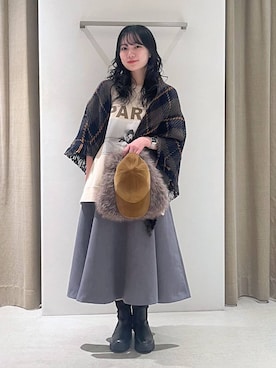 「BARNYARDSTORM（バンヤードストーム）のBARNYARDSTORM / ハイブリッドストレッチブーツ（ブーツ）」を使った、りりなさん（レディース・153cm）の秋コーディネート