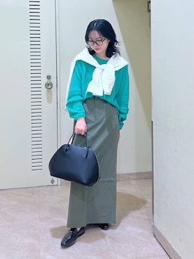 「ADD CULUMN（アドカラム）のアイテム」を使った、りりなさん（レディース・153cm）の春コーディネート