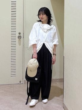 「Drifter（ドリフター）のアイテム」を使った、りりなさん（レディース・153cm）の春コーディネート