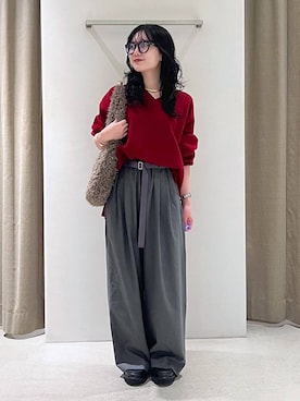 「アイテム（バングル/リストバンド）」を使った、りりなさん（レディース・153cm・20代）の秋コーディネート