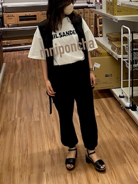 「ベスト×Tシャツ」｜「アイテム（ジャケット/アウター）」を使った、トイプー子さん（レディース・161cm）の夏コーディネート