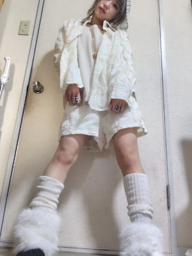 「tutuanna（チュチュアンナ）のアイテム」を使った、泥井戸 紫闇⠳⠁⠴ドロイドシアンさん（レディース・155cm）の春コーディネート