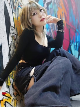 泥井戸 紫闇⠳⠁⠴ドロイドシアンさん（レディース・155cm）の春コーディネート