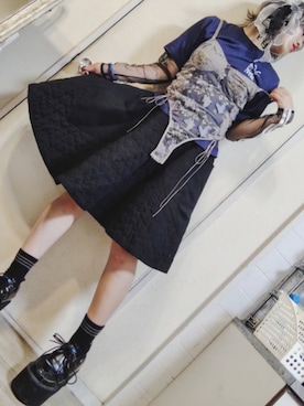 「アイテム（スカート）」を使った、シアンドロイドさん（レディース・155cm）の夏コーディネート