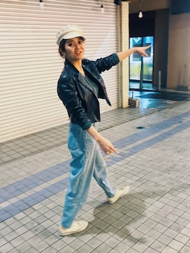 「マリン」｜「アイテム（ハンチング/ベレー帽）」を使った、anchanさん（レディース・165cm）の冬コーディネート