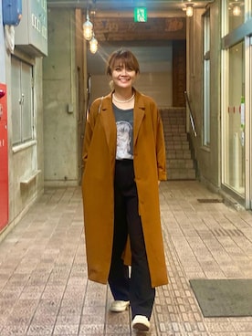 「AZUL（アズール）のアイテム（その他アウター）」を使った、anchanさん（レディース・165cm）の春コーディネート