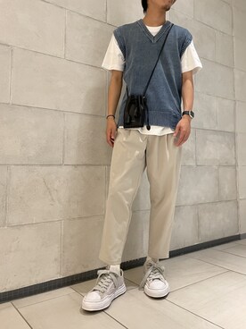 「LIWLE（リウル）のアイテム」を使った、tさん（メンズ・176cm）の夏コーディネート