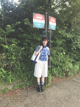 「chambre de charme（シャンブルドゥシャーム）のアイテム（パンツ）」を使った、ささん（レディース・156cm）の秋コーディネート