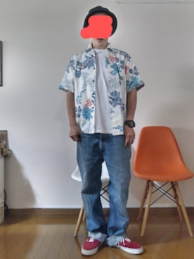 「アイテム（スニーカー）」を使った、urotasadamakさん（メンズ・168cm）の夏コーディネート