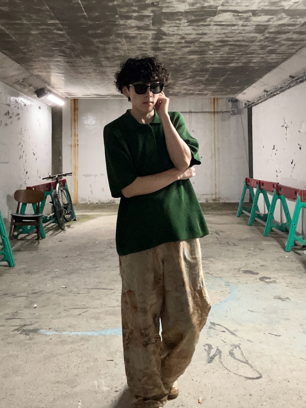 「ENCOMINGのアイテム（パンツ、ベージュ系）」を使った、ritsu_______8さん（メンズ・173cm）の夏コーディネートの1枚目の写真