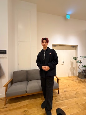 「アイテム（ニット/セーター）」を使った、hao516さん（メンズ・186cm）の冬コーディネート