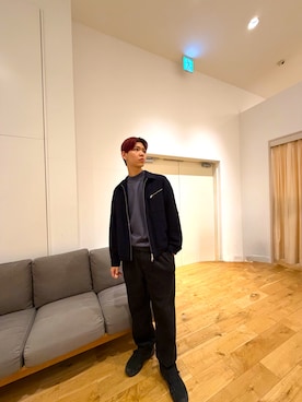 「アイテム（ブルゾン）」を使った、hao516さん（メンズ・186cm・10代）の冬コーディネート