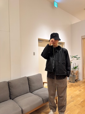 「Barbour（バブアー）のアイテム（その他アウター）」を使った、hao516さん（メンズ・186cm）の秋コーディネート