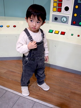 「ZARA KIDSのアイテム（オールインワン・サロペット）」を使った、harukiさん（キッズ・90cm）の冬コーディネート