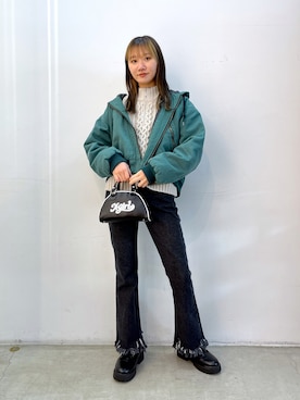 坂田 心さん（レディース・161cm）の冬コーディネート