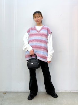 坂田 心さん（レディース・161cm）の冬コーディネート