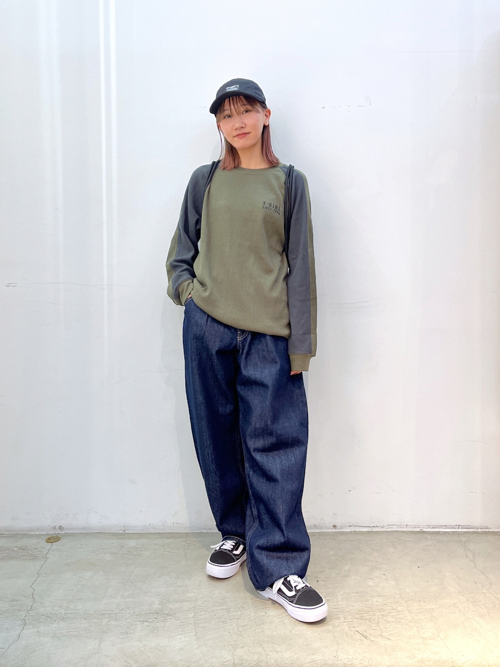 X-girl POCKET DENIM PANTS ルーズシルエット ストリートコーデ サマーセール】エックスガール デニムパンツ M ローライズ