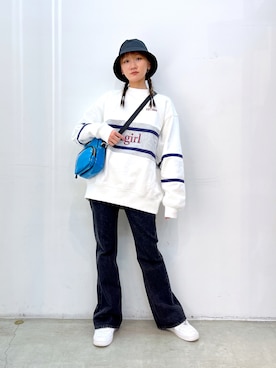 坂田 心さん（レディース・161cm）の冬コーディネート