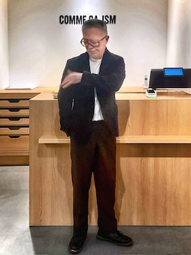 「テーパードパンツ」｜菊地武雄さん（メンズ・170cm）の春コーディネート