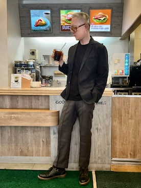 「アイテム（ジャケット/アウター）」を使った、菊地武雄さん（メンズ・170cm）の春コーディネート