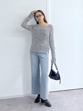 「FREE'S MART（フリーズマート）のアイテム（ニット/セーター）」を使った、natsumiさん（レディース・166cm）の秋コーディネート