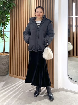 「FREE'S MART（フリーズマート）のアイテム（ダウンジャケット/コート）」を使った、natsumiさん（レディース・166cm）の冬コーディネート