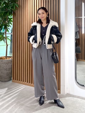 「FREE'S MART（フリーズマート）のアイテム（その他アウター）」を使った、natsumiさん（レディース・166cm）の冬コーディネート