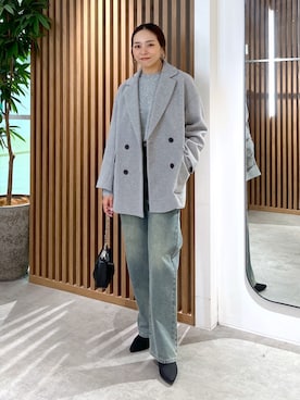 「FREE'S MART（フリーズマート）のアイテム（ピーコート）」を使った、natsumiさん（レディース・166cm）の秋コーディネート