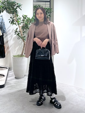 「FREE'S MART（フリーズマート）のアイテム（ジャケット/アウター）」を使った、natsumiさん（骨格ナチュラル・レディース・166cm）の春コーディネート