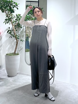 「FREE'S MART（フリーズマート）のアイテム（オールインワン・サロペット）」を使った、natsumiさん（レディース・166cm）の春コーディネート