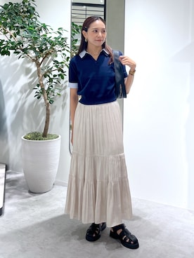 「アイテム（トートバッグ）」を使った、natsumiさん（骨格ナチュラル・レディース・166cm）の夏コーディネート