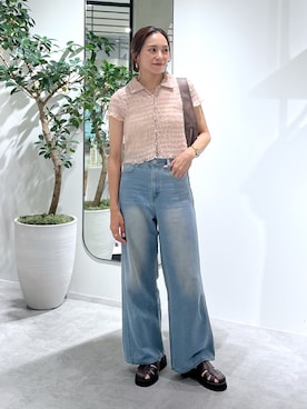 「FREE'S MART（フリーズマート）のアイテム」を使った、natsumiさん（骨格ナチュラル・レディース・166cm）の夏コーディネート