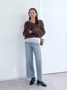 「FREE'S MART（フリーズマート）のアイテム（パンツ）」を使った、natsumiさん（レディース・166cm）の秋コーディネート