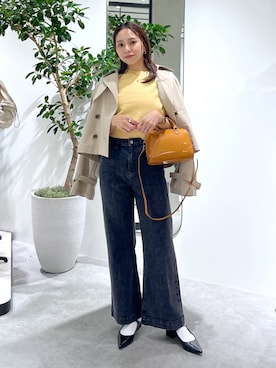 「FREE'S MART（フリーズマート）のアイテム（トレンチコート）」を使った、natsumiさん（レディース・166cm）の春コーディネート