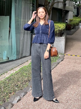 「アイテム（パンプス）」を使った、natsumiさん（レディース・166cm）の秋コーディネート