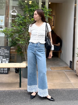 「FREE'S MART（フリーズマート）のアイテム（パンツ）」を使った、natsumiさん（レディース・166cm）の夏コーディネート