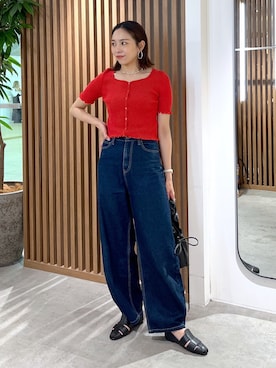 「FREE'S MART（フリーズマート）のアイテム（スリッポン）」を使った、natsumiさん（レディース・166cm）の春コーディネート