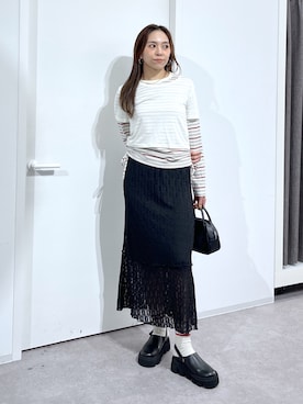 「FREE'S MART（フリーズマート）のアイテム（シューズ）」を使った、natsumiさん（レディース・166cm）の春コーディネート