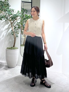 「FREE'S MART（フリーズマート）のアイテム」を使った、natsumiさん（骨格ナチュラル・レディース・166cm）の夏コーディネート