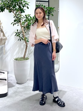 「アイテム（キャミソール）」を使った、natsumiさん（レディース・166cm）の春コーディネート