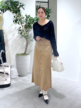 「アイテム（パンプス）」を使った、natsumiさん（レディース・166cm）の春コーディネート
