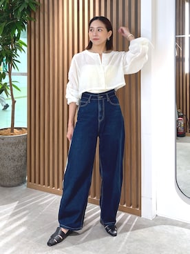 「FREE'S MART（フリーズマート）のアイテム（スリッポン）」を使った、natsumiさん（レディース・166cm）の春コーディネート