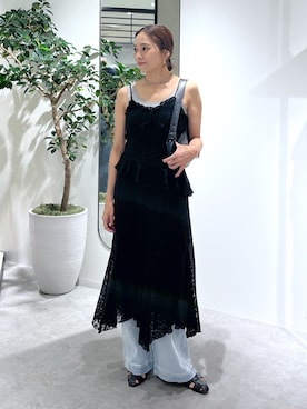 「FREE'S MART（フリーズマート）のハーフムーンバッグ（ハンドバッグ）」を使った、natsumiさん（レディース・166cm）の夏コーディネート