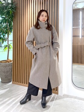 「重ね着ベストシーズン」｜「アイテム（チェスターコート）」を使った、natsumiさん（レディース・166cm）の秋コーディネート
